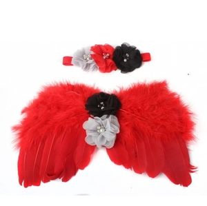 Red Baby angel wings for newborn photography
